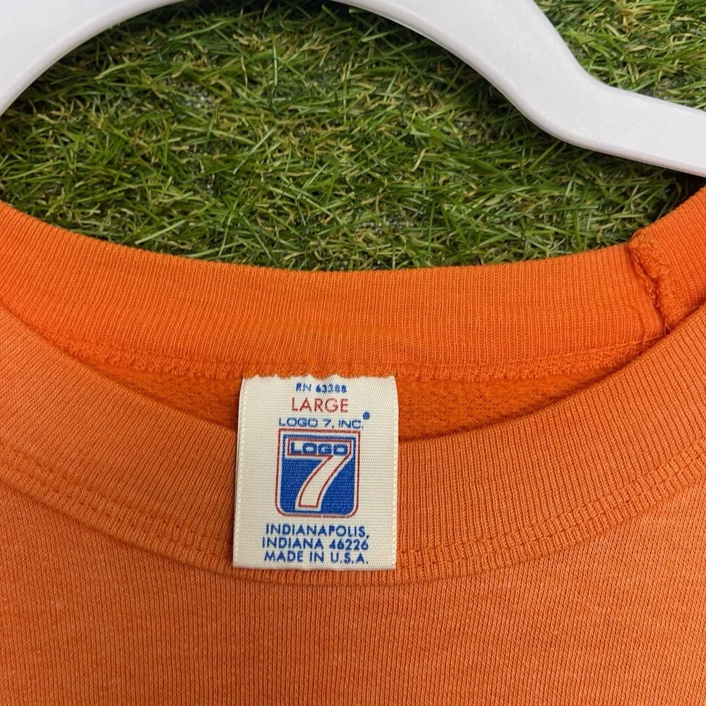 Vintage Cleveland Browns Sweatshirt Mens Large Logo 7 1987 80s NFL Orange
